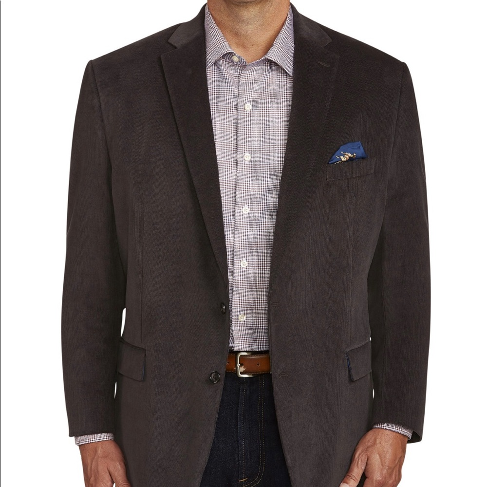 NWT LAUREN by Ralph Lauren dark brown corduroy blazer SZ 42